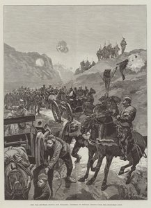 La guerra entre Serbia y Bulgaria, retirada de las tropas serbias del Paso de Dragoman de Richard Caton Woodville junior